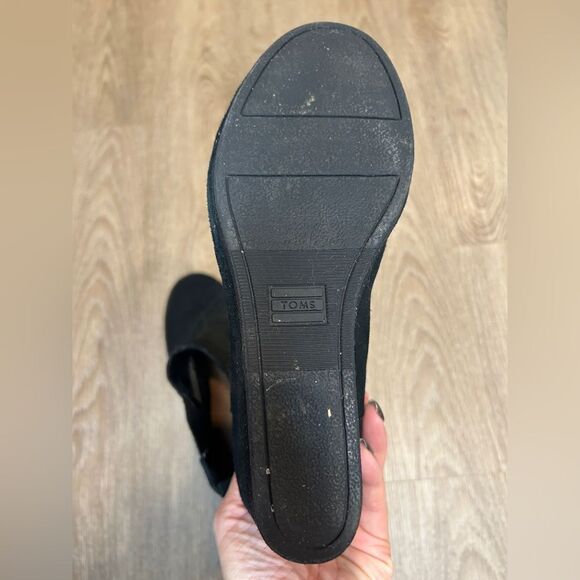 TOMS | Black Kelsey Wedge Boot Size 8.5 - Picture 6 of 10